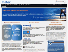 Tablet Screenshot of metex.com